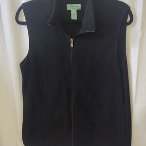 Silverwear Women's Fleece Black Zipper Closure Vest Size Medium